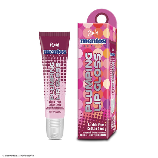 Rude cosmetics Mentos Plumping Lip Gloss -Bubble Fresh Cotton Candy