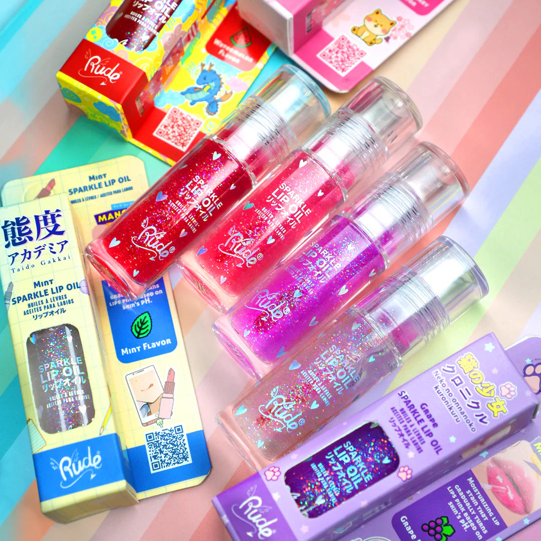 Rude cosmetics Manga Sparkle Lip Oil- watermelon