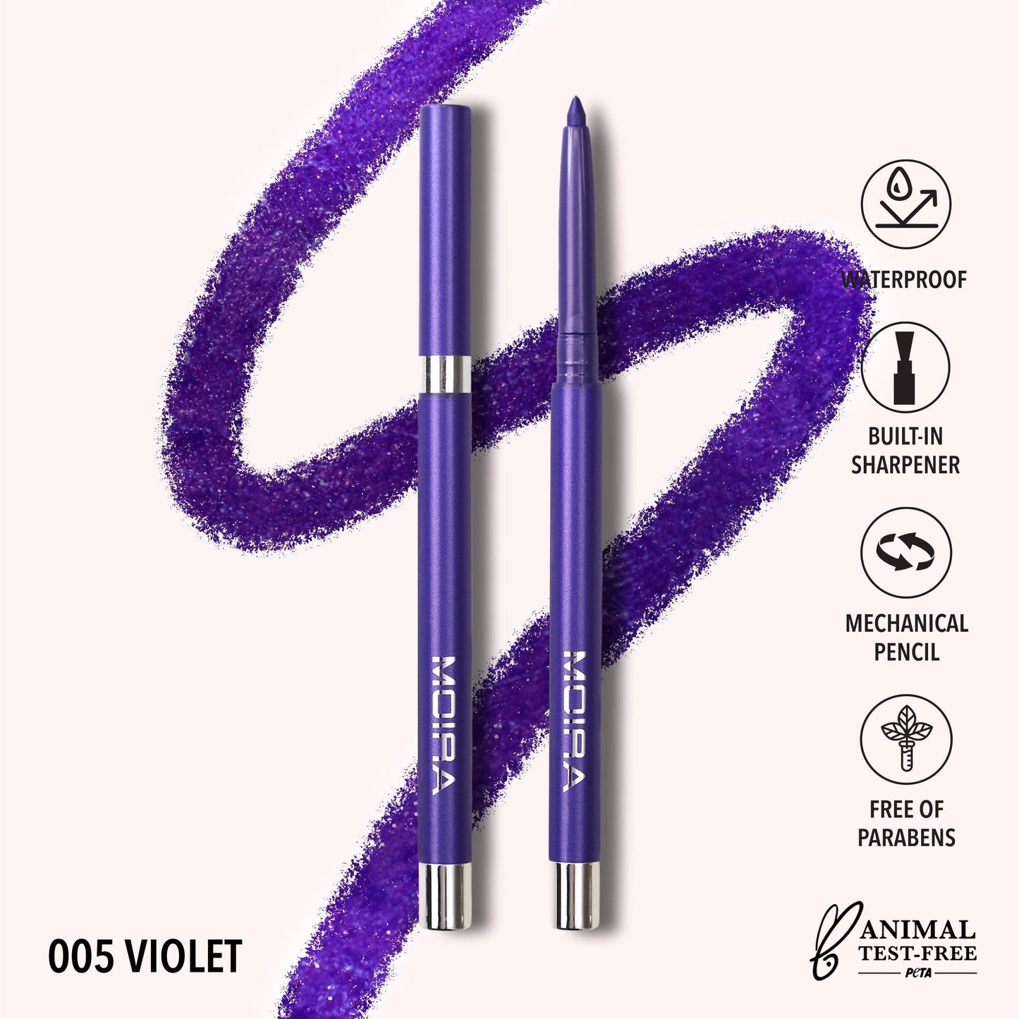 MOIRA Statement Shimmer Liner 005 Violet