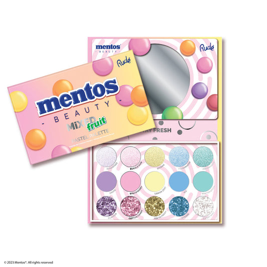 Rude Cosmetics Mentos mixed fruit pastel palette.