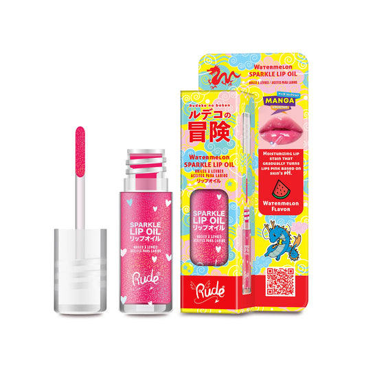 Rude cosmetics Manga Sparkle Lip Oil- watermelon