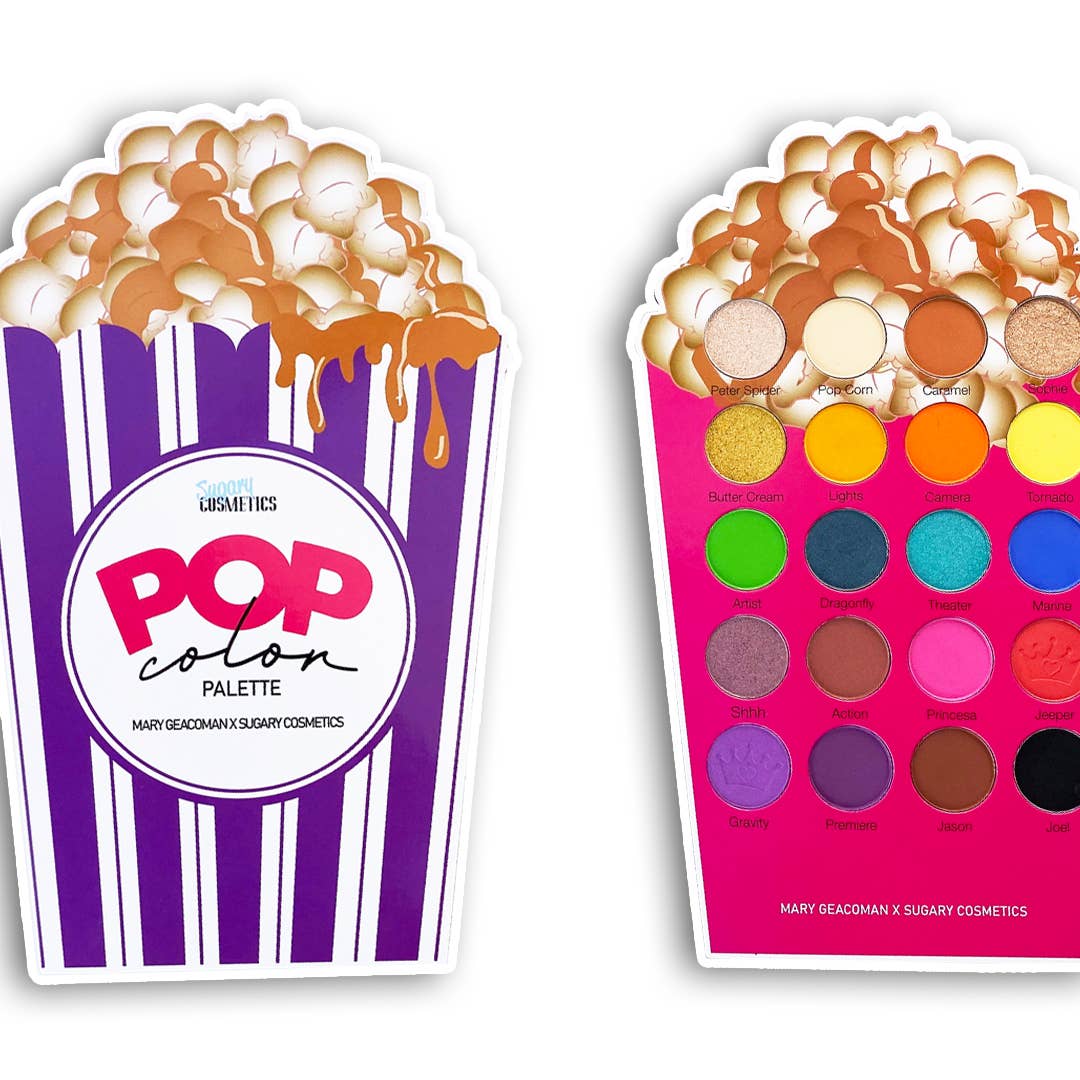 Sugary cosmetics. Pop color eyeshadow Palette.