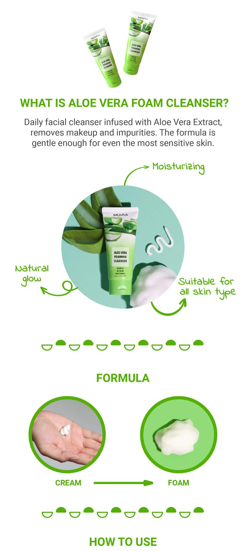 Moira Aloe Vera Foaming Cleanser