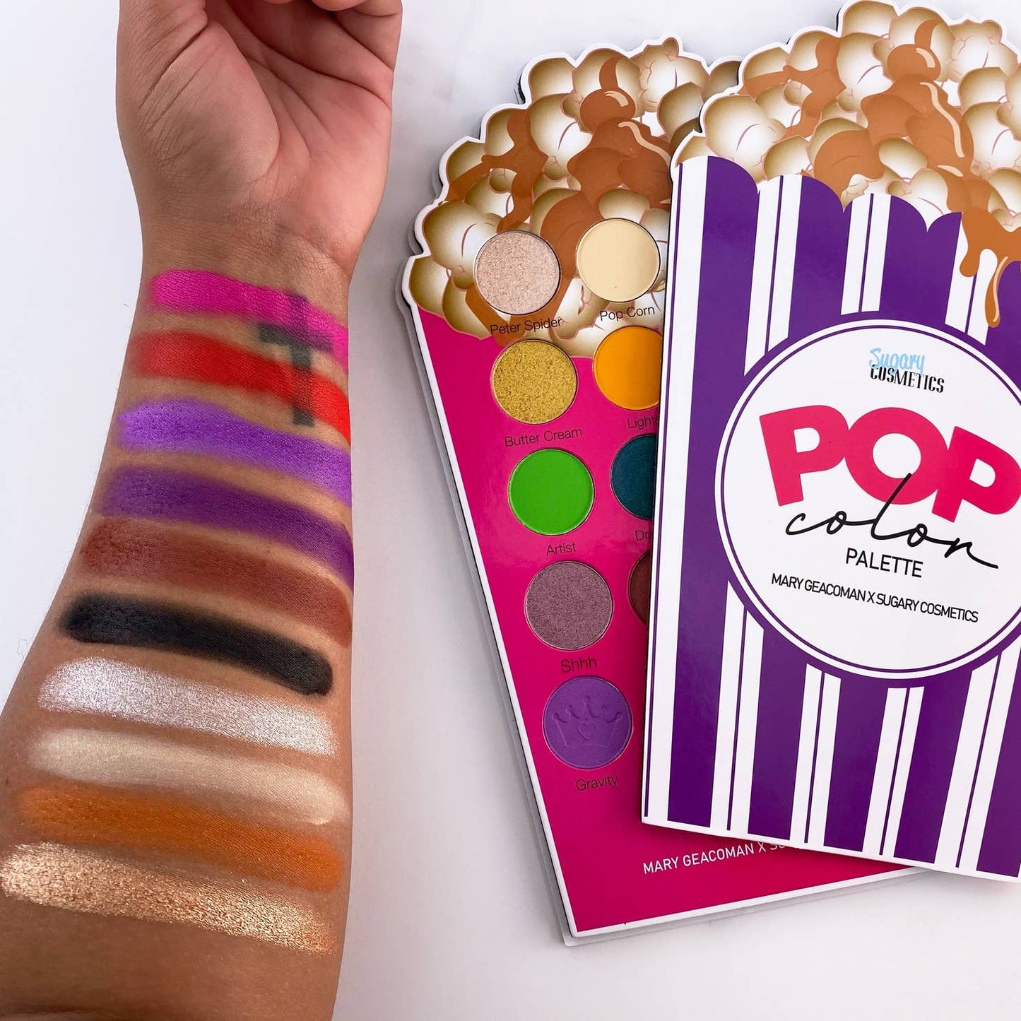 Sugary cosmetics. Pop color eyeshadow Palette.