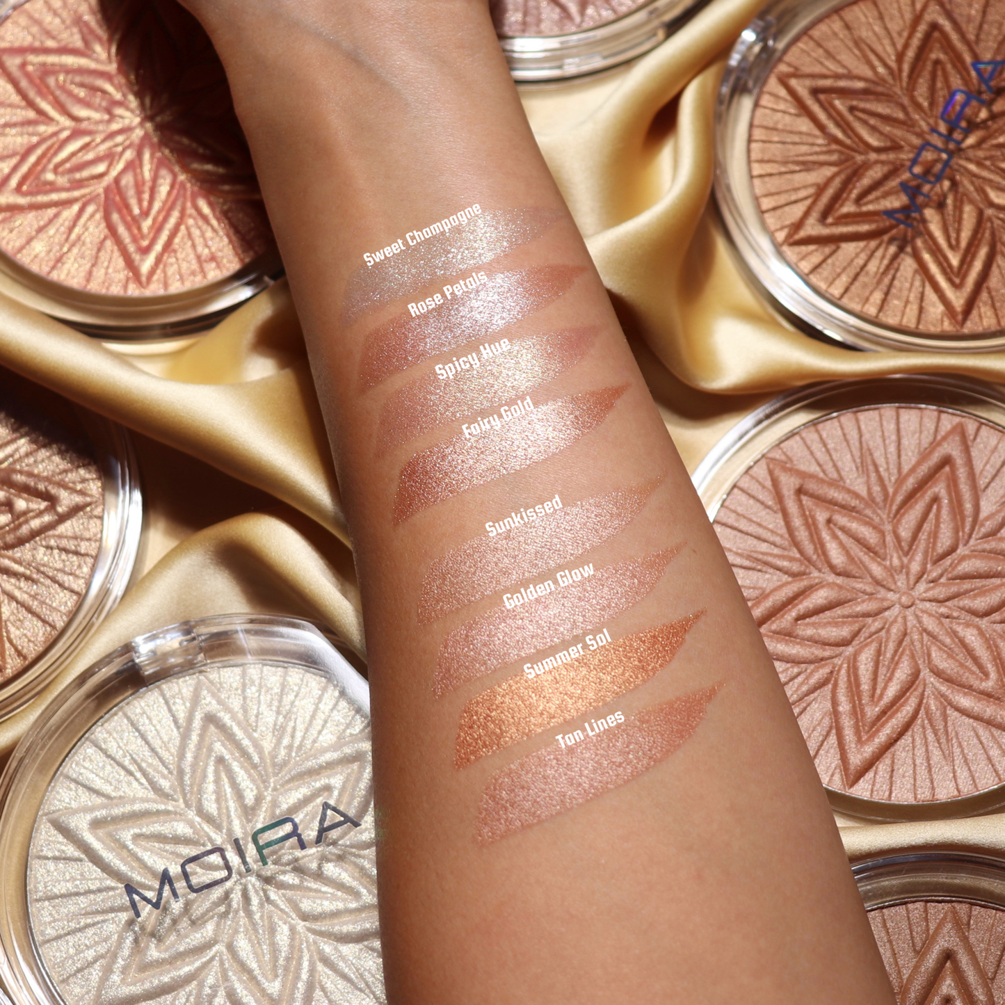 MOIRA Sun Glow Face & Body Highlighter (002 rose petals)