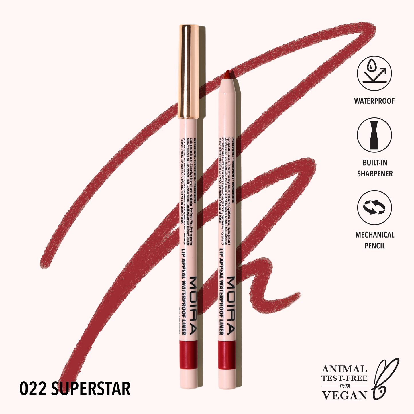 Moira Lip Appeal Waterproof Liner (022, Super Star)